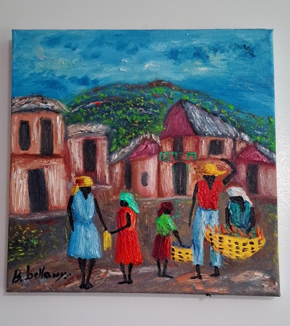 A Day in the Countryside, Original Oil Painting on Canvas by Brenus Bellamy