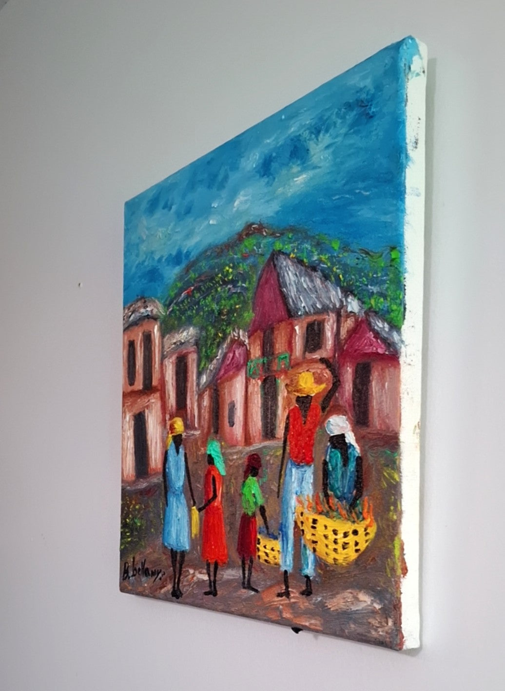 A Day in the Countryside, Original Oil Painting on Canvas by Brenus Bellamy