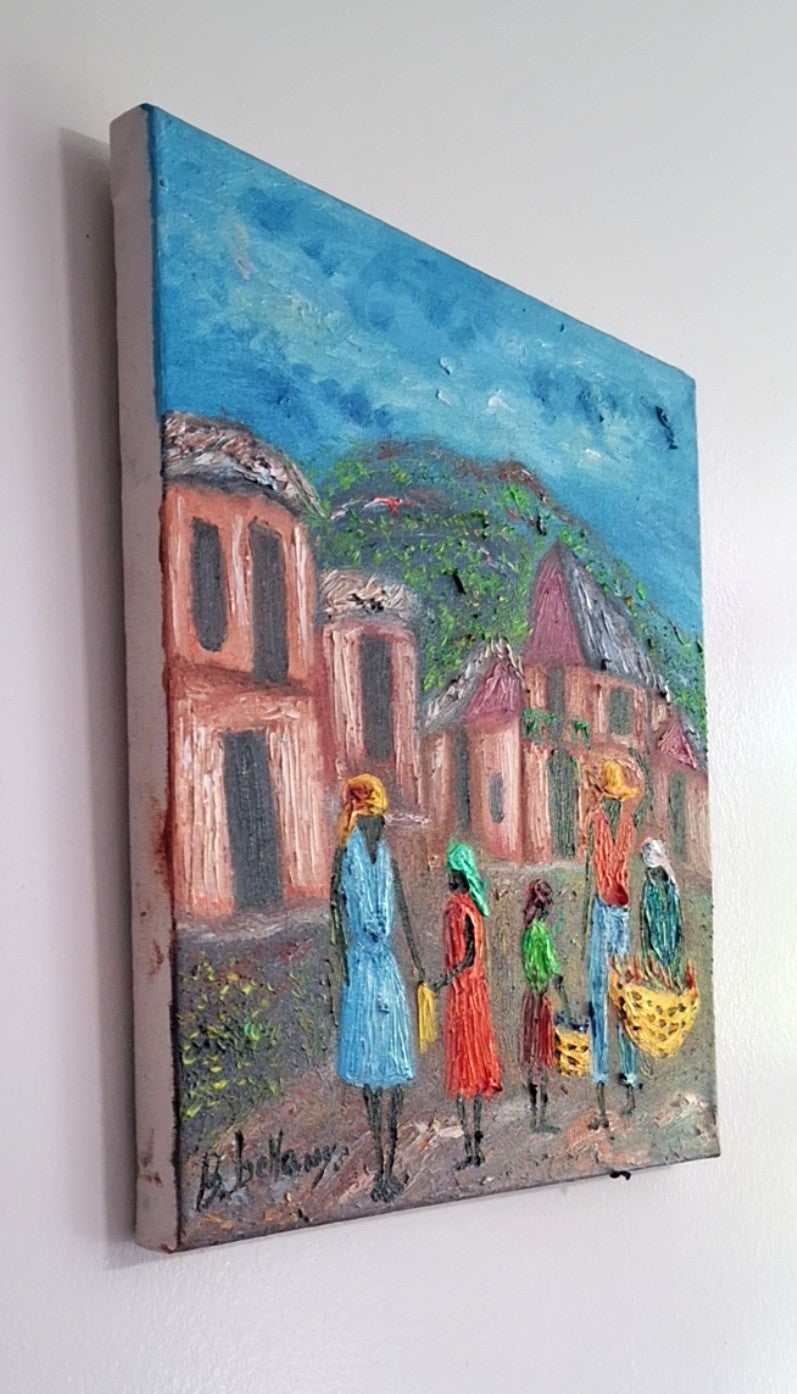 A Day in the Countryside, Original Oil Painting on Canvas by Brenus Bellamy