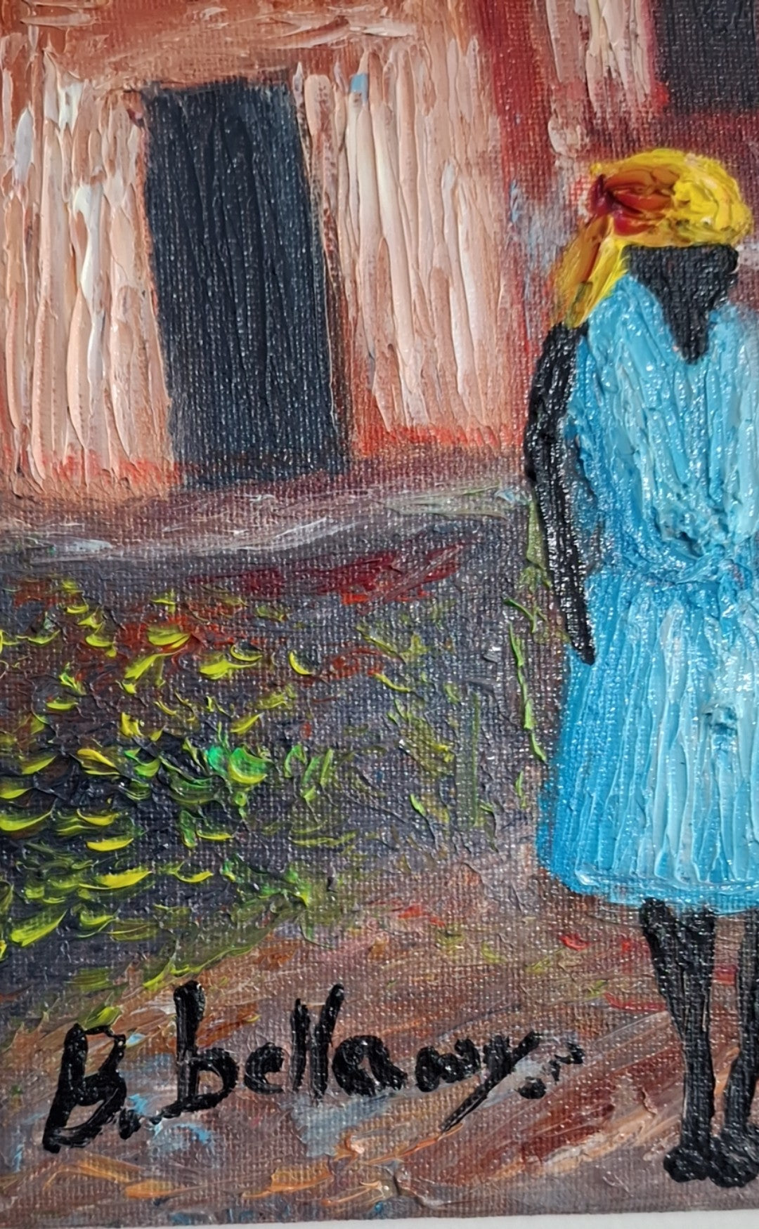 A Day in the Countryside, Original Oil Painting on Canvas by Brenus Bellamy