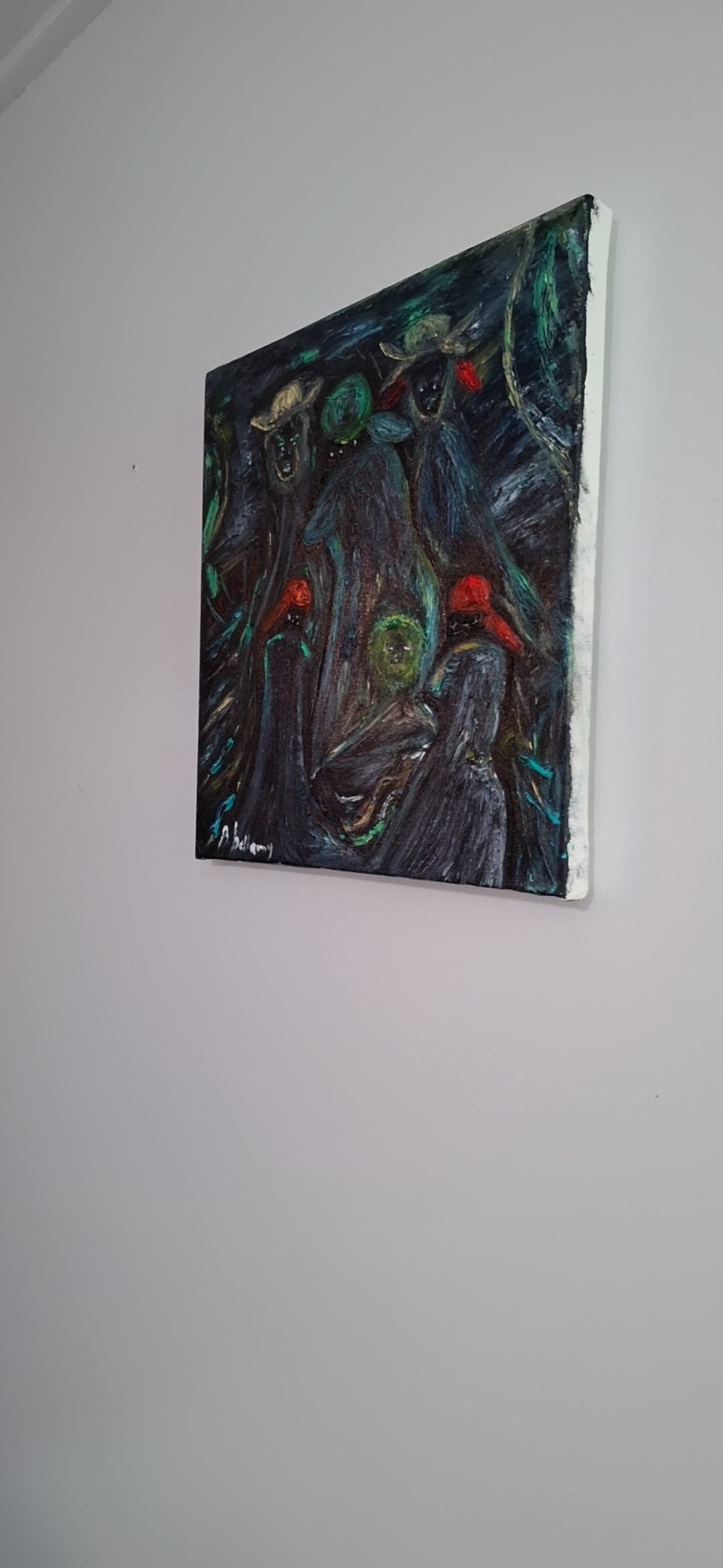 Whispers in Shadows. Oil Painting on canvas by Brenus Bellamy