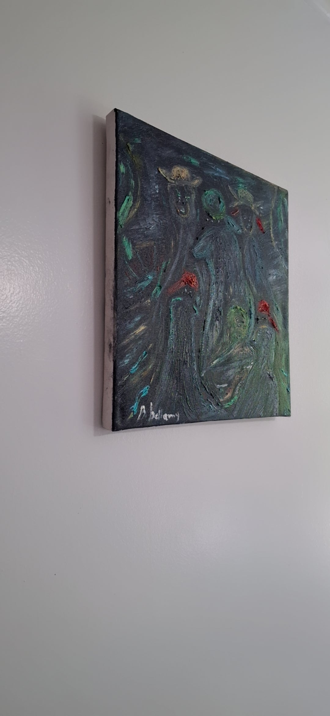 Whispers in Shadows. Oil Painting on canvas by Brenus Bellamy