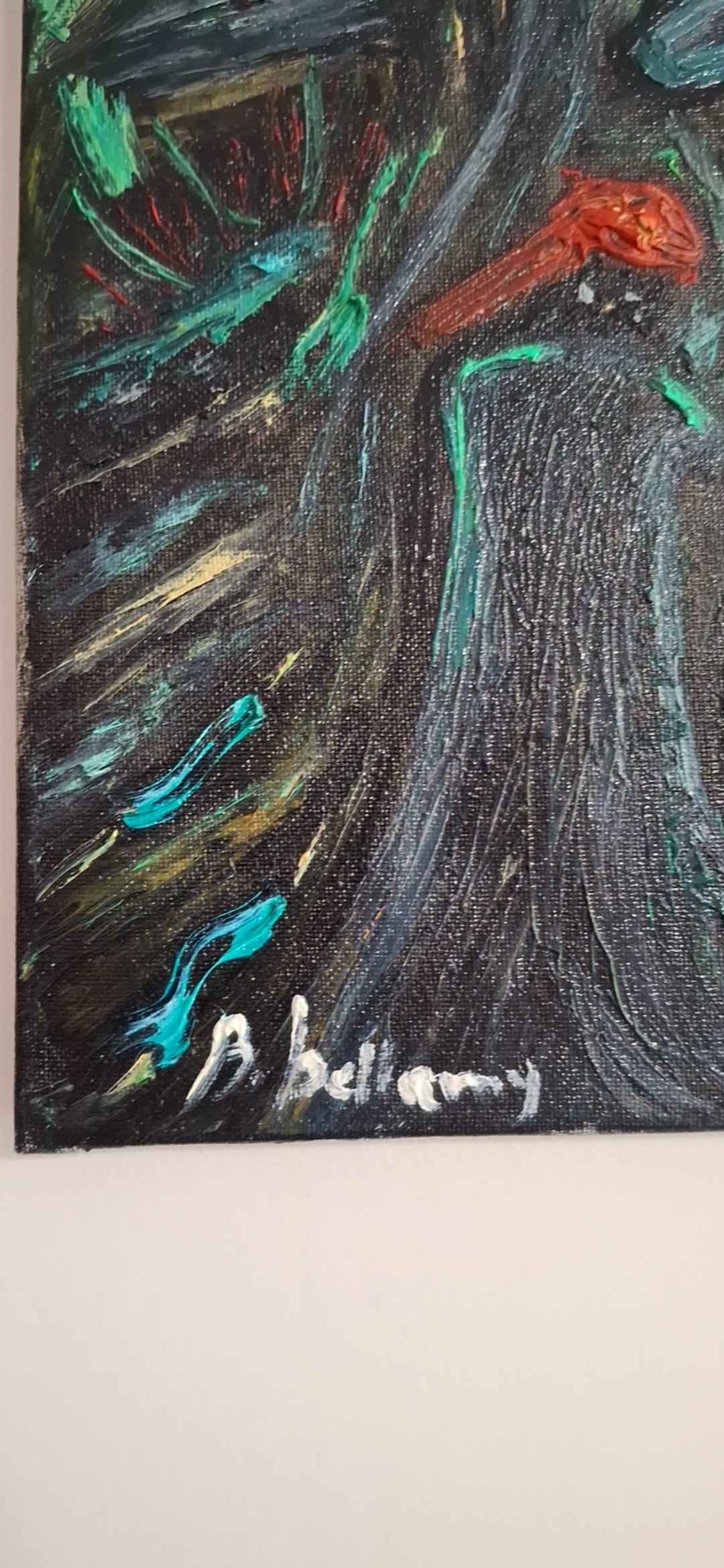 Whispers in Shadows. Oil Painting on canvas by Brenus Bellamy