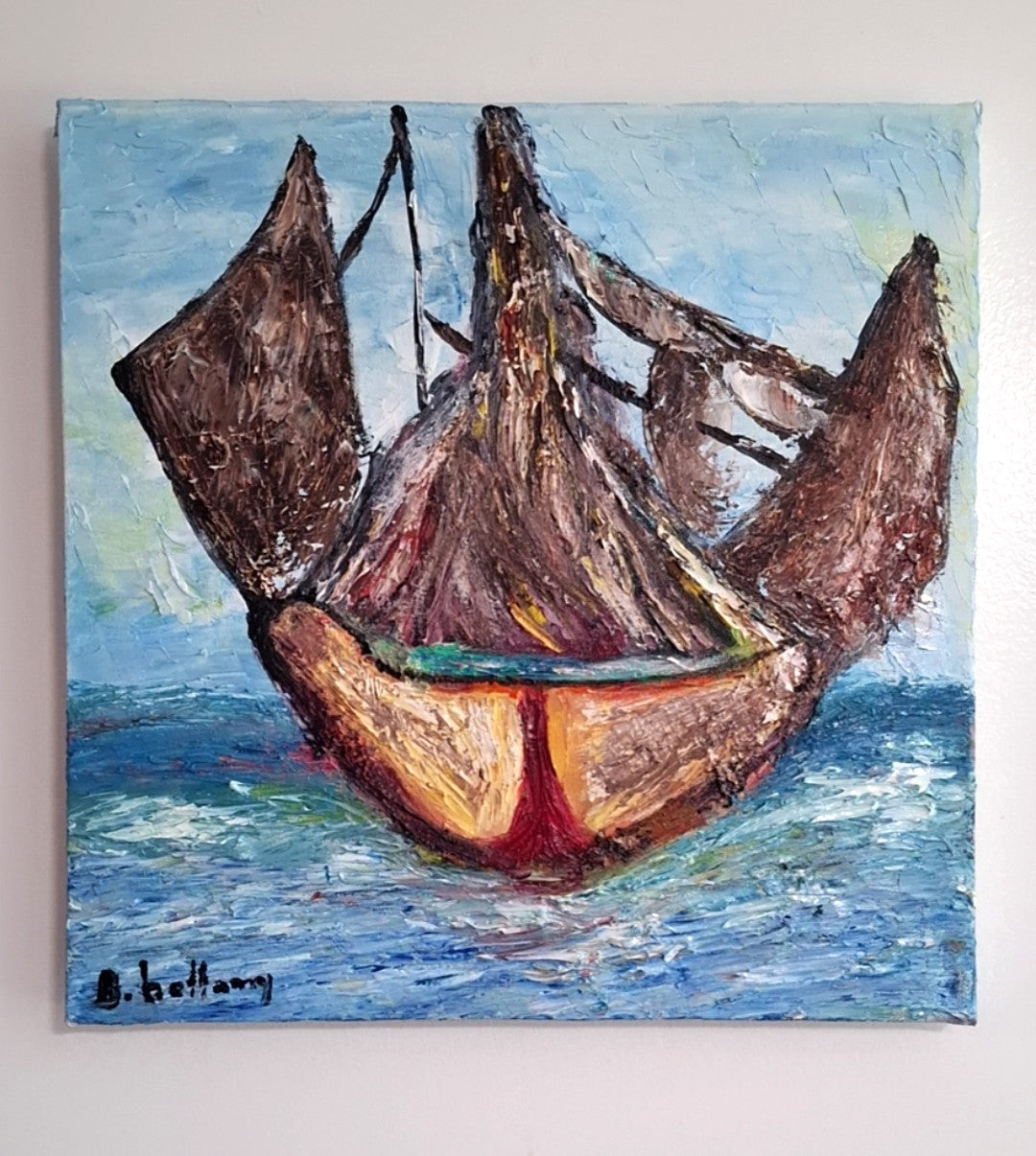 Anchored Dreams, Original Oil Painting on Canvas by Brenus Bellamy