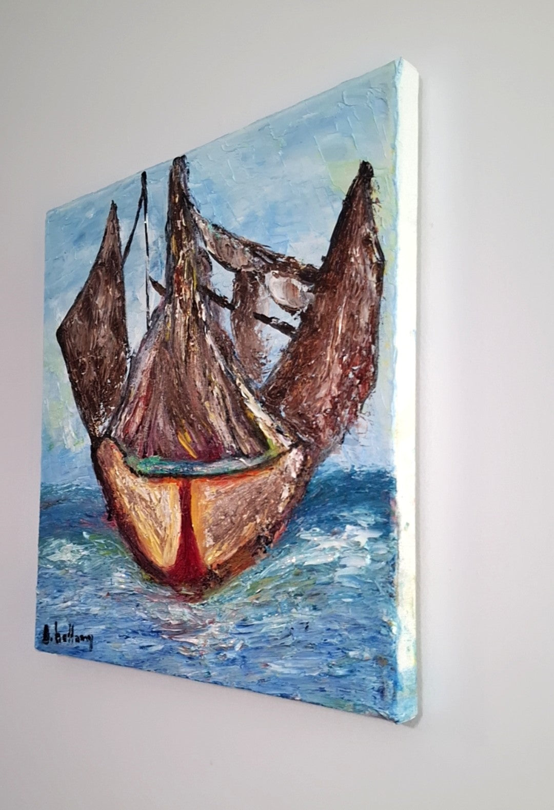 Anchored Dreams, Original Oil Painting on Canvas by Brenus Bellamy