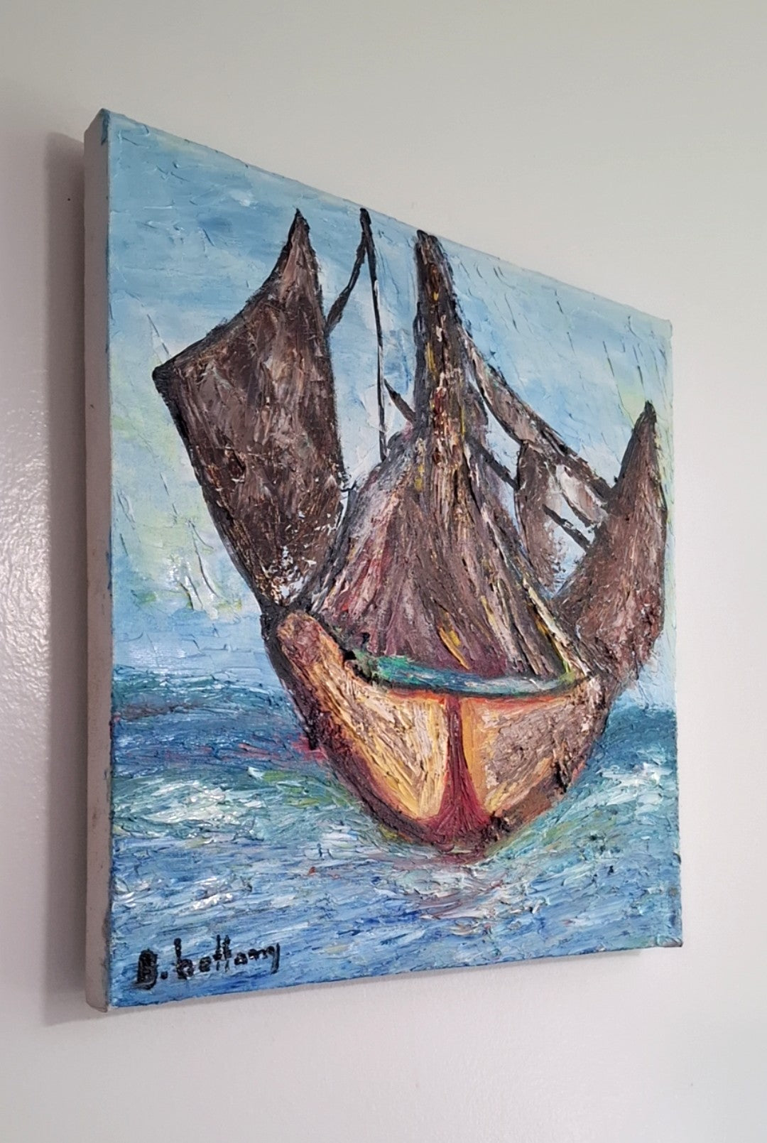 Anchored Dreams, Original Oil Painting on Canvas by Brenus Bellamy