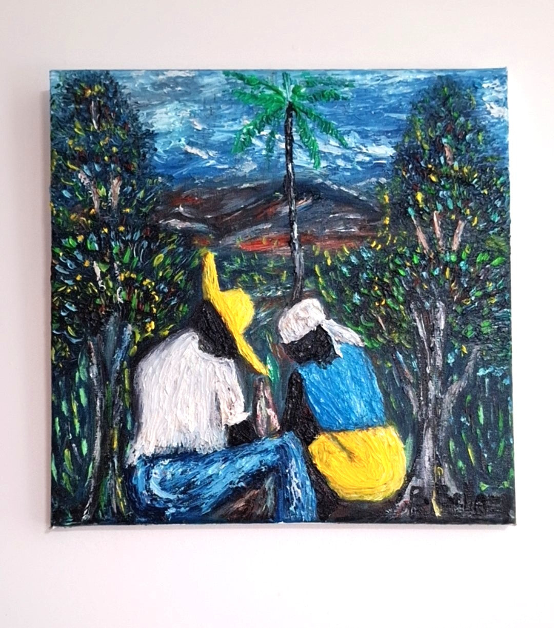 Lean On Me, Oil Painting on Canvas by Brenus Bellamy