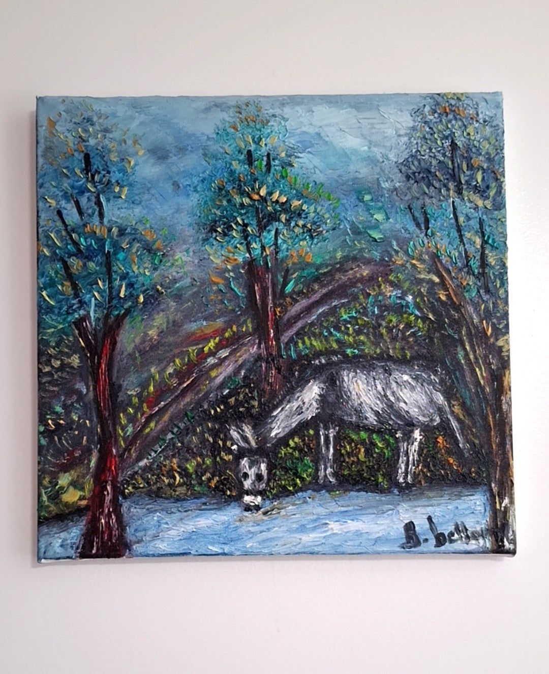 Tranquil Pause, Original Oil Painting on Canvas by Brenus Bellamy