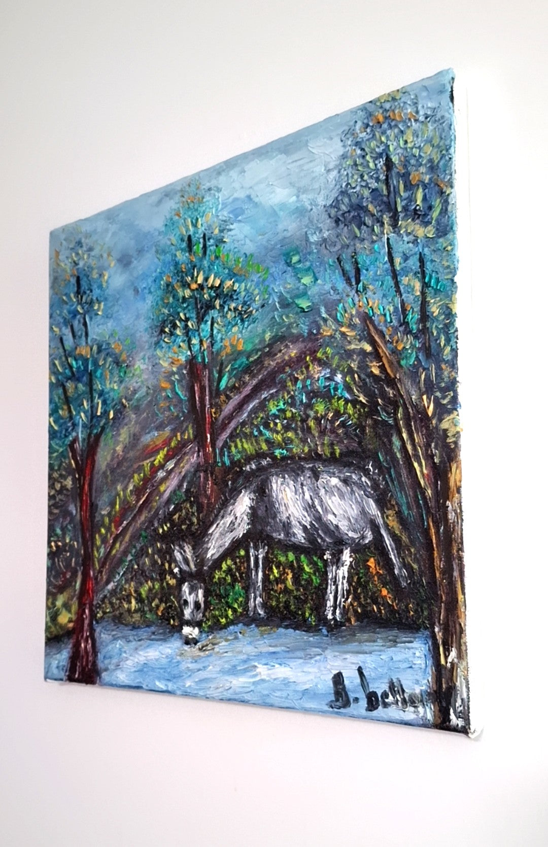 Tranquil Pause, Original Oil Painting on Canvas by Brenus Bellamy