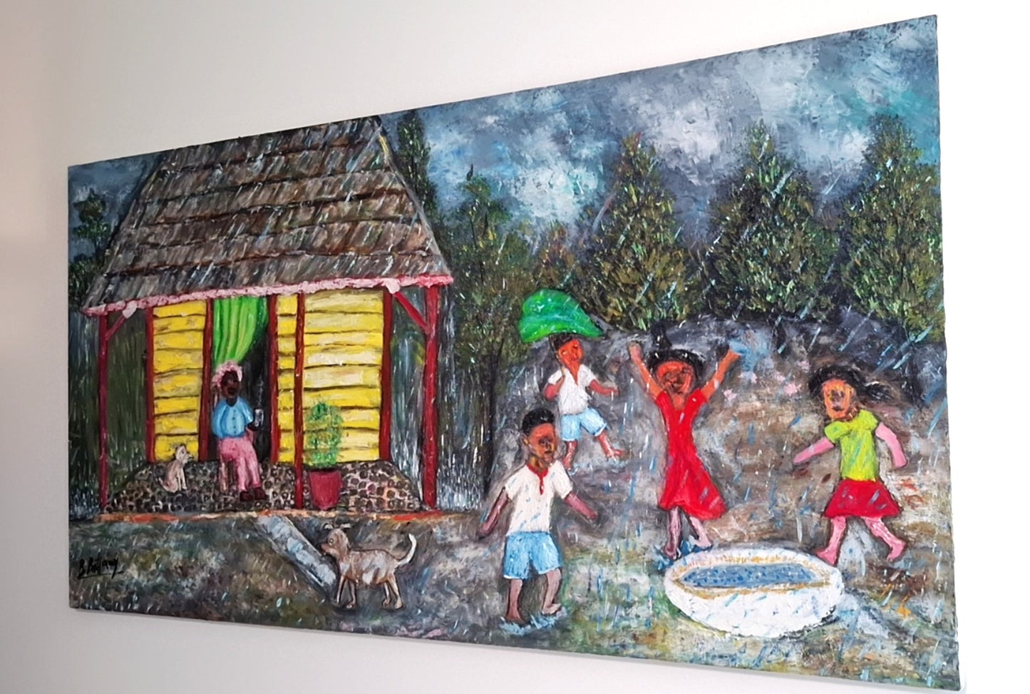 The Yard of Life, Original Oil Painting on Canvas by Brenus Bellamy