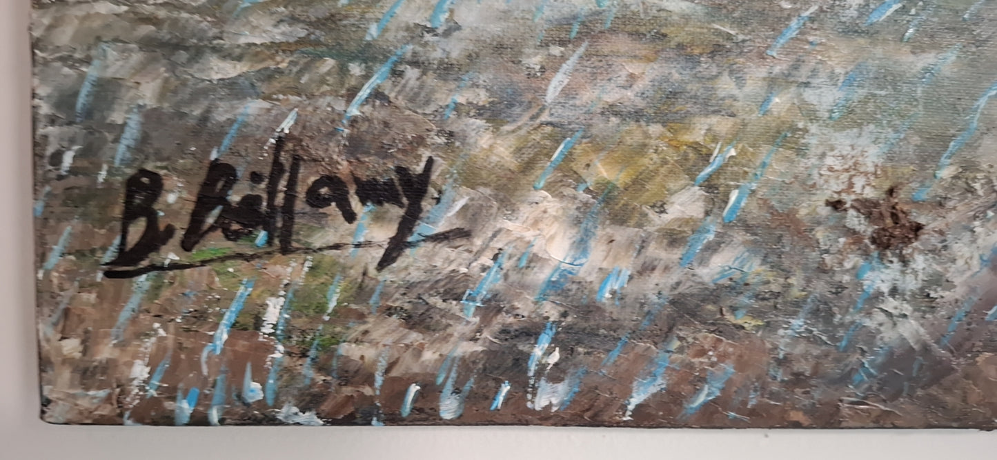 The Yard of Life, Original Oil Painting on Canvas by Brenus Bellamy