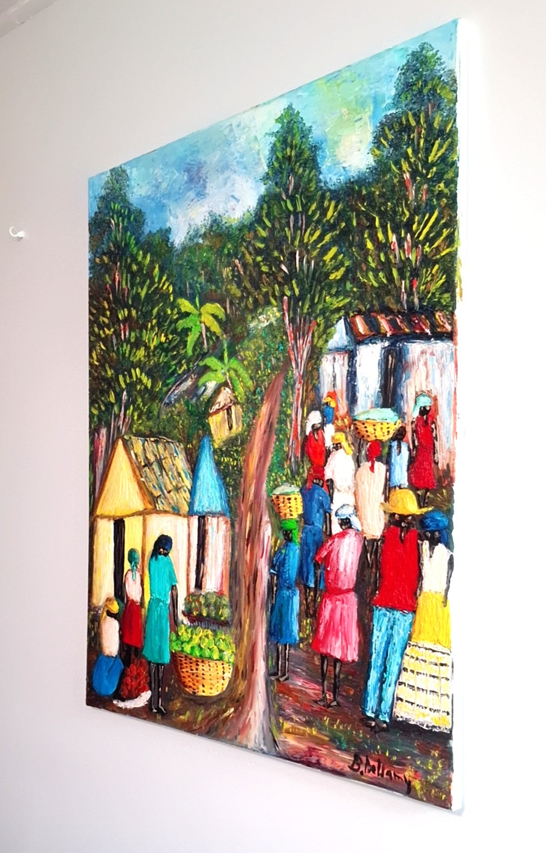 The Village Breathes, Oil Painting on Canvas by Brenus Bellamy