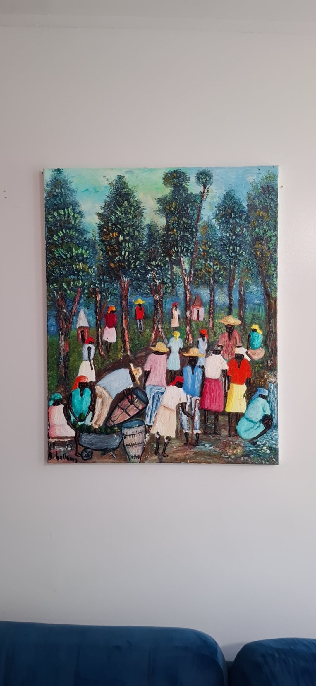 Beneath the Listening Trees, Original Oil Painting by Brenus Bellamy