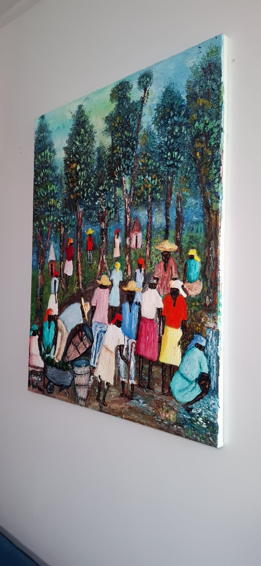 Beneath the Listening Trees, Original Oil Painting by Brenus Bellamy