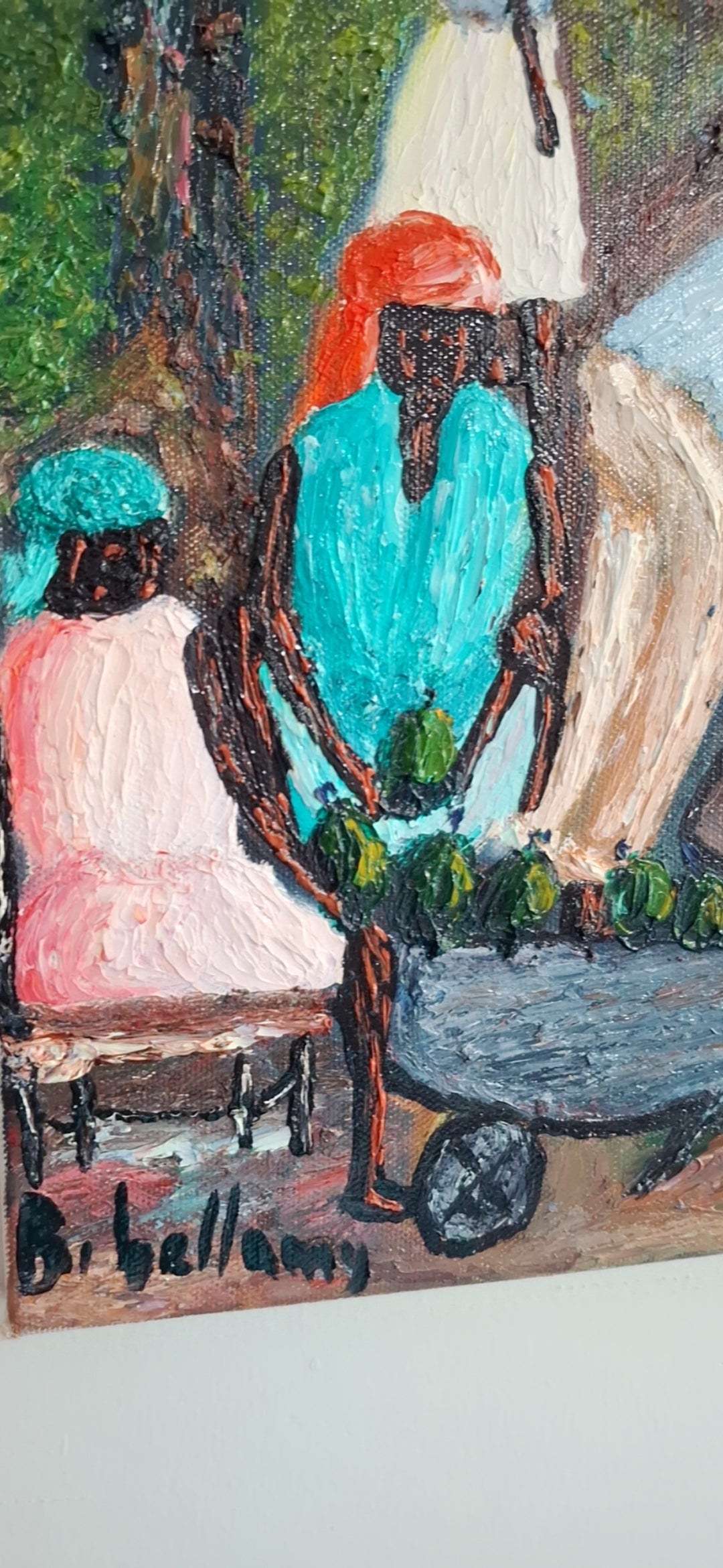 Beneath the Listening Trees, Original Oil Painting by Brenus Bellamy