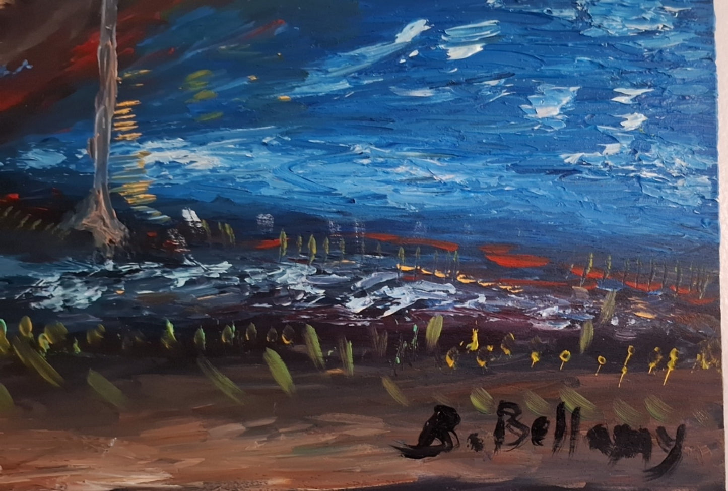 Sunset Abandoned, Oil Painting on Wood by Brenus Bellamy