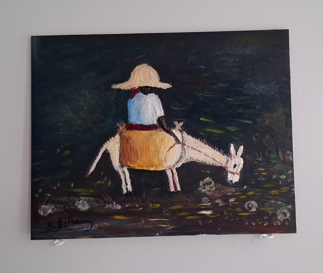 The Long Ride Home, Oil paintin on Wood by Brenus Bellamy