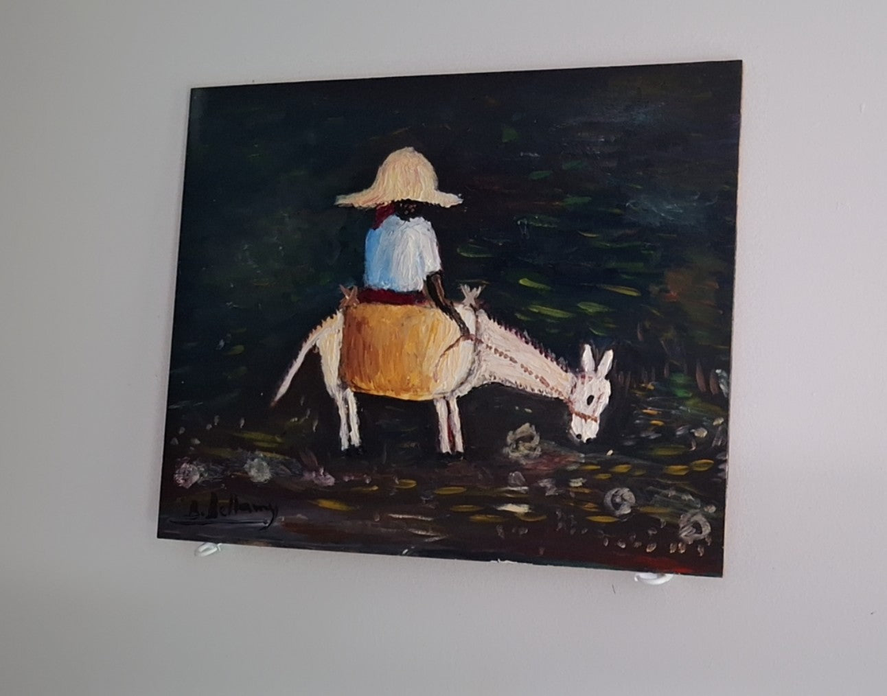 The Long Ride Home, Oil paintin on Wood by Brenus Bellamy