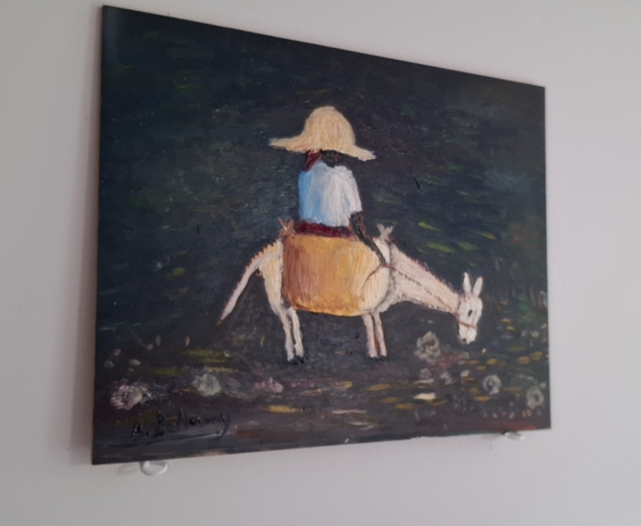 The Long Ride Home, Oil paintin on Wood by Brenus Bellamy