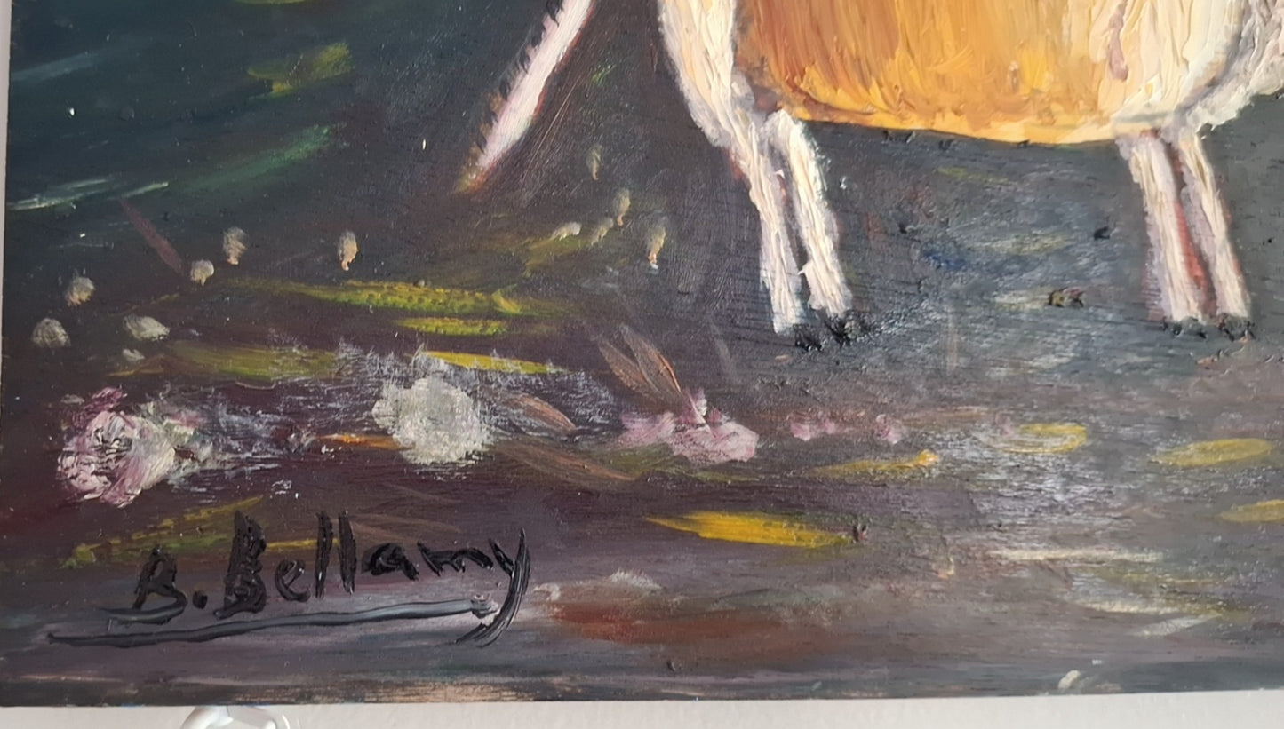 The Long Ride Home, Oil paintin on Wood by Brenus Bellamy