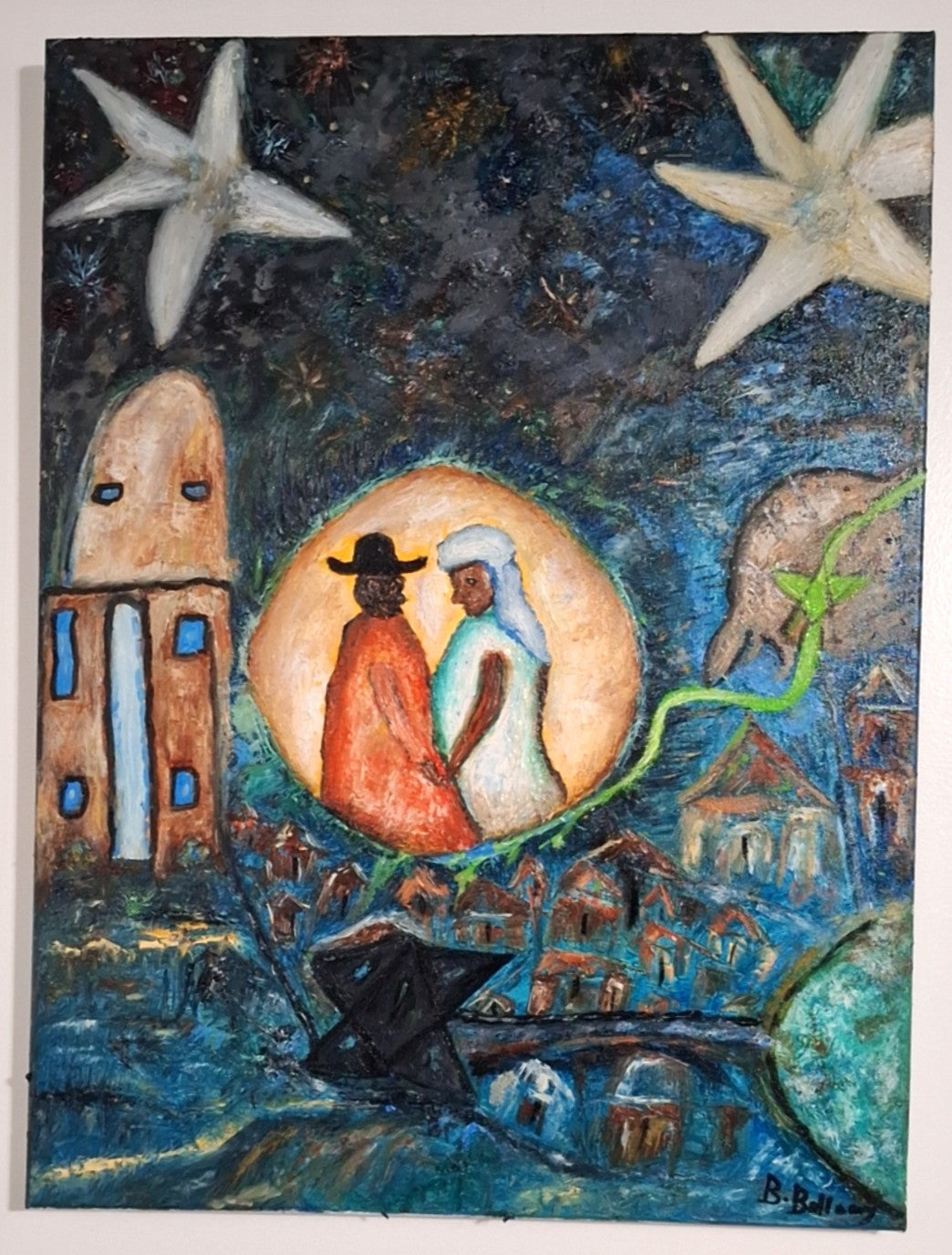 One with the Eternal Whole, Original oil Painting on Canvas by Brenus Bellamy