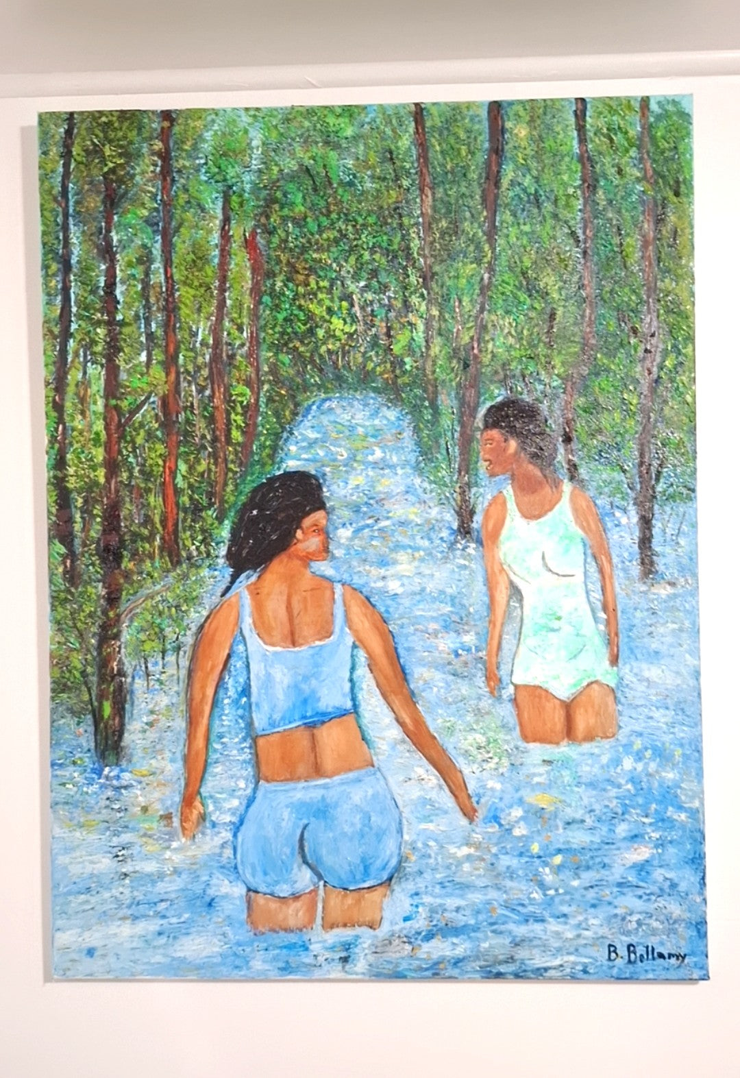 Bond in the Waters, Original Oil Painting on Canvas by Brenus Bellamy