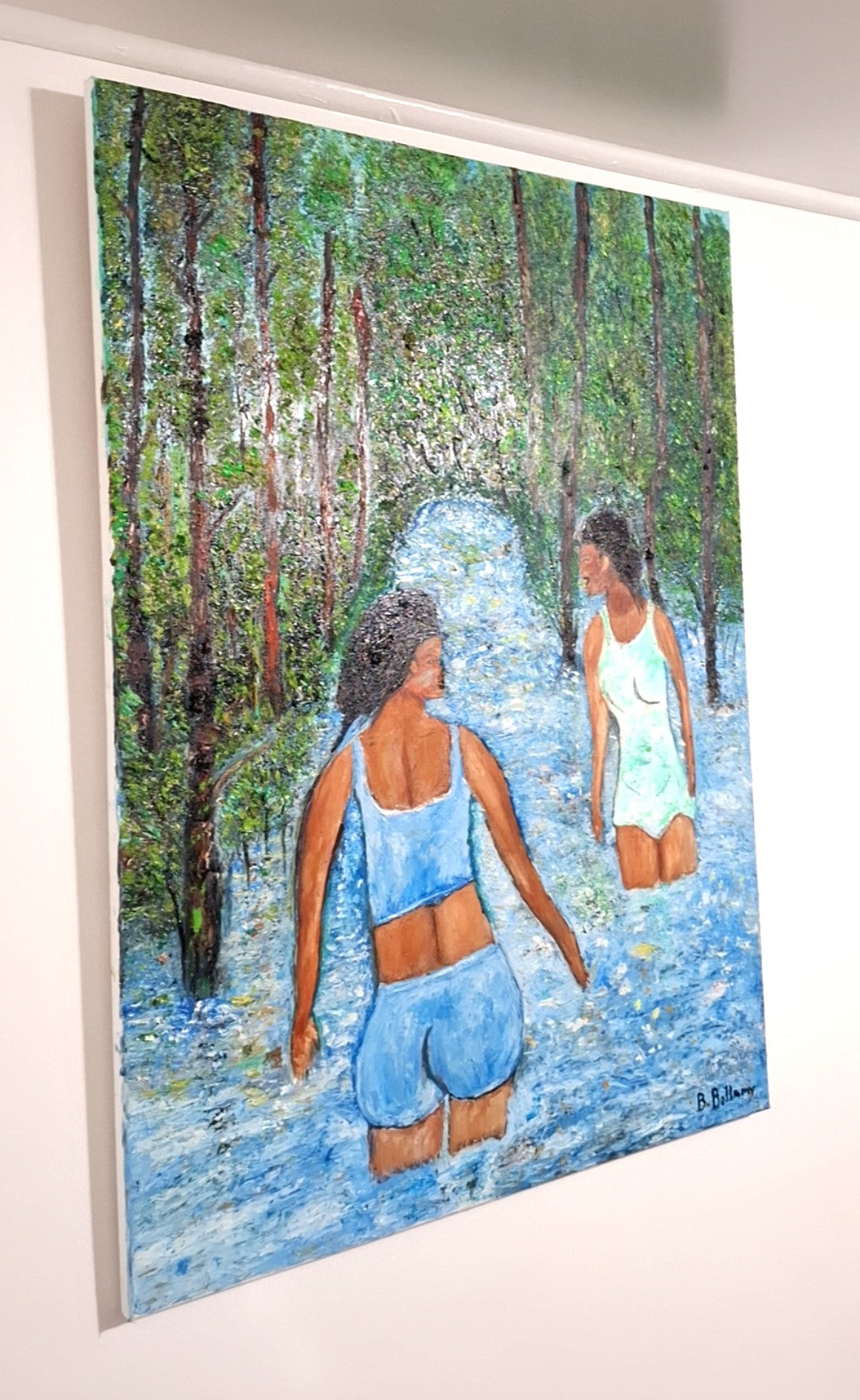 Bond in the Waters, Original Oil Painting on Canvas by Brenus Bellamy