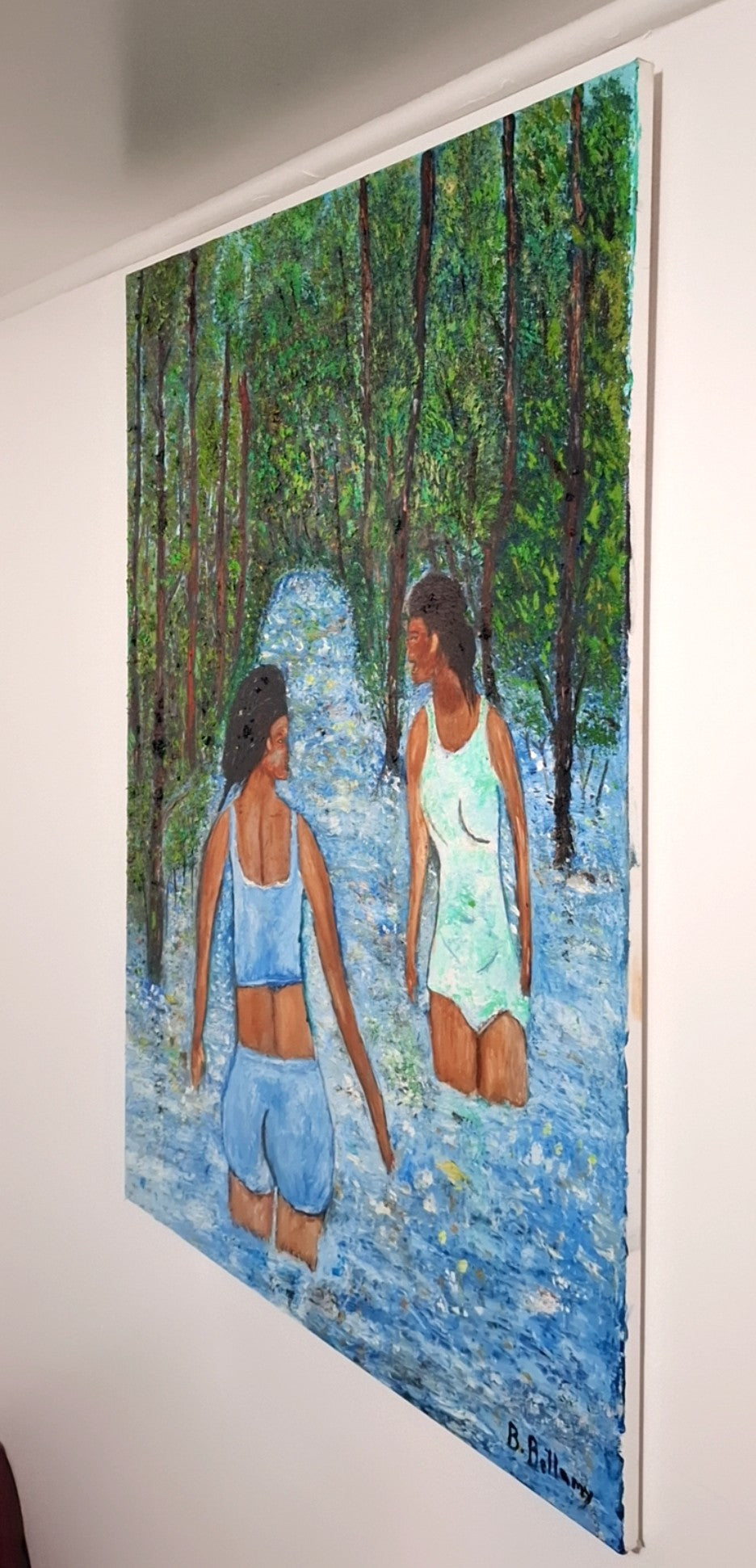 Bond in the Waters, Original Oil Painting on Canvas by Brenus Bellamy