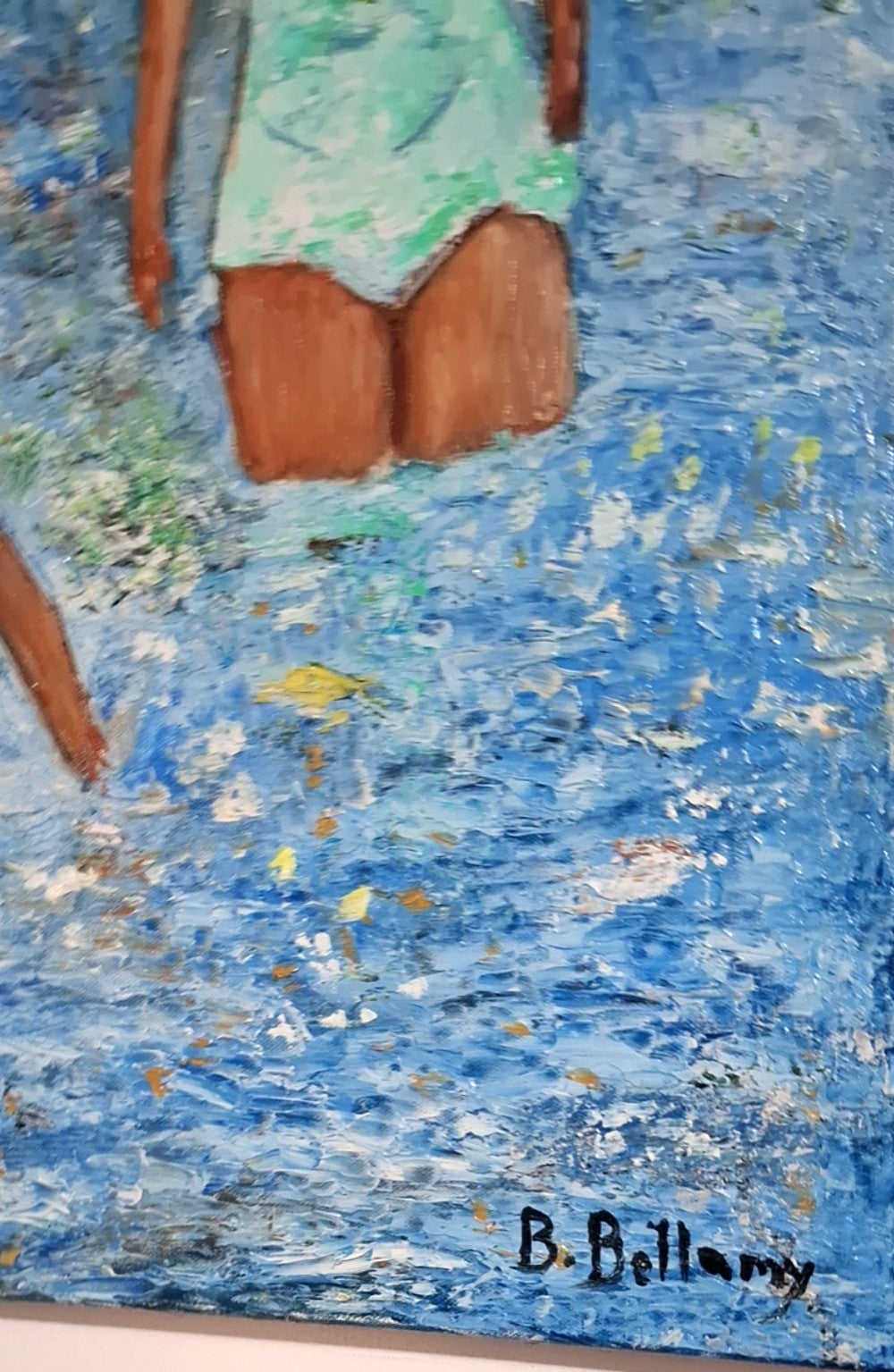 Bond in the Waters, Original Oil Painting on Canvas by Brenus Bellamy