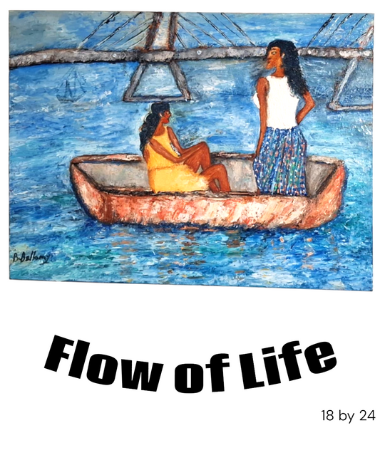 Flow of Life, Original Oil Painting on Canvas by Brenus Bellamy