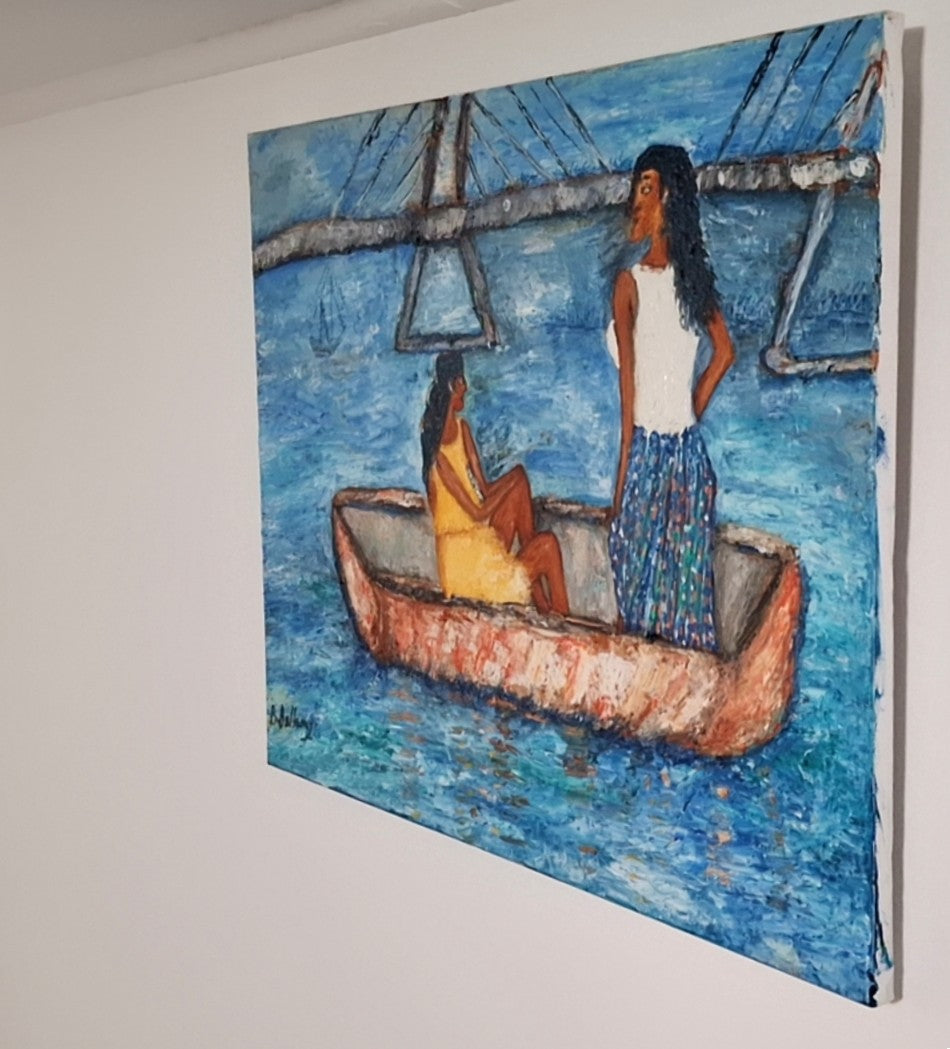 Flow of Life, Original Oil Painting on Canvas by Brenus Bellamy