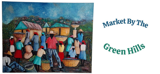 Market by thee Green Hills, Oil Painting on Canvas by Brenus Bellamy