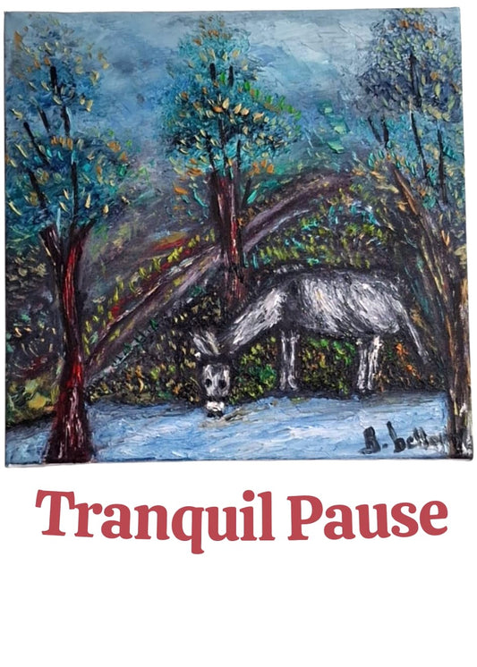 Tranquil Pause, Original Oil Painting on Canvas by Brenus Bellamy