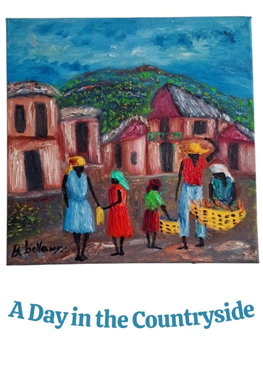 A Day in the Countryside, Original Oil Painting on Canvas by Brenus Bellamy