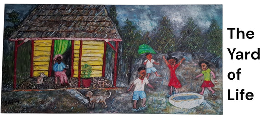 The Yard of Life, Original Oil Painting on Canvas by Brenus Bellamy