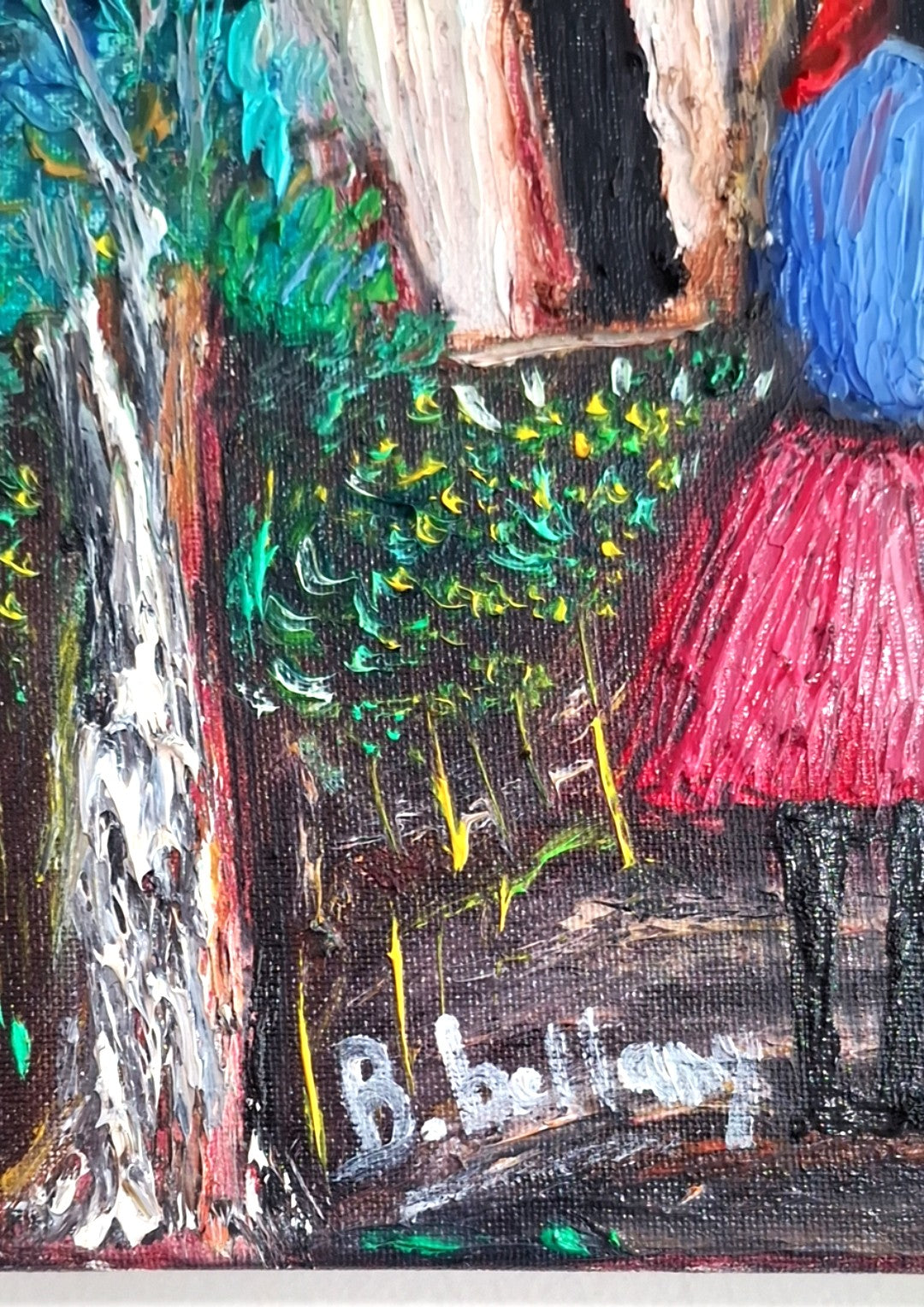 Chores and Sisterhood, Original Oil Painting on Canvas by Brenus Bellamy