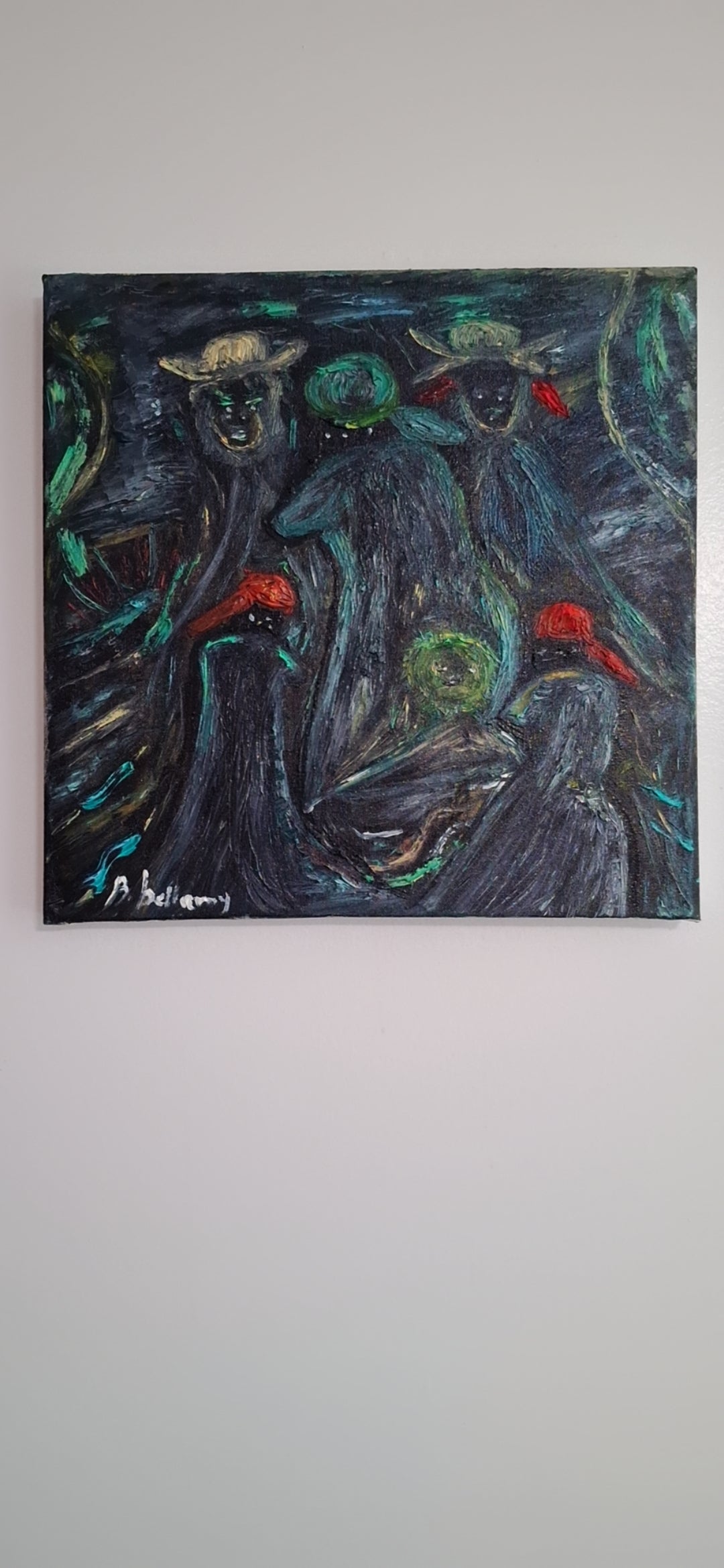 Whispers in Shadows. Oil Painting on canvas by Brenus Bellamy