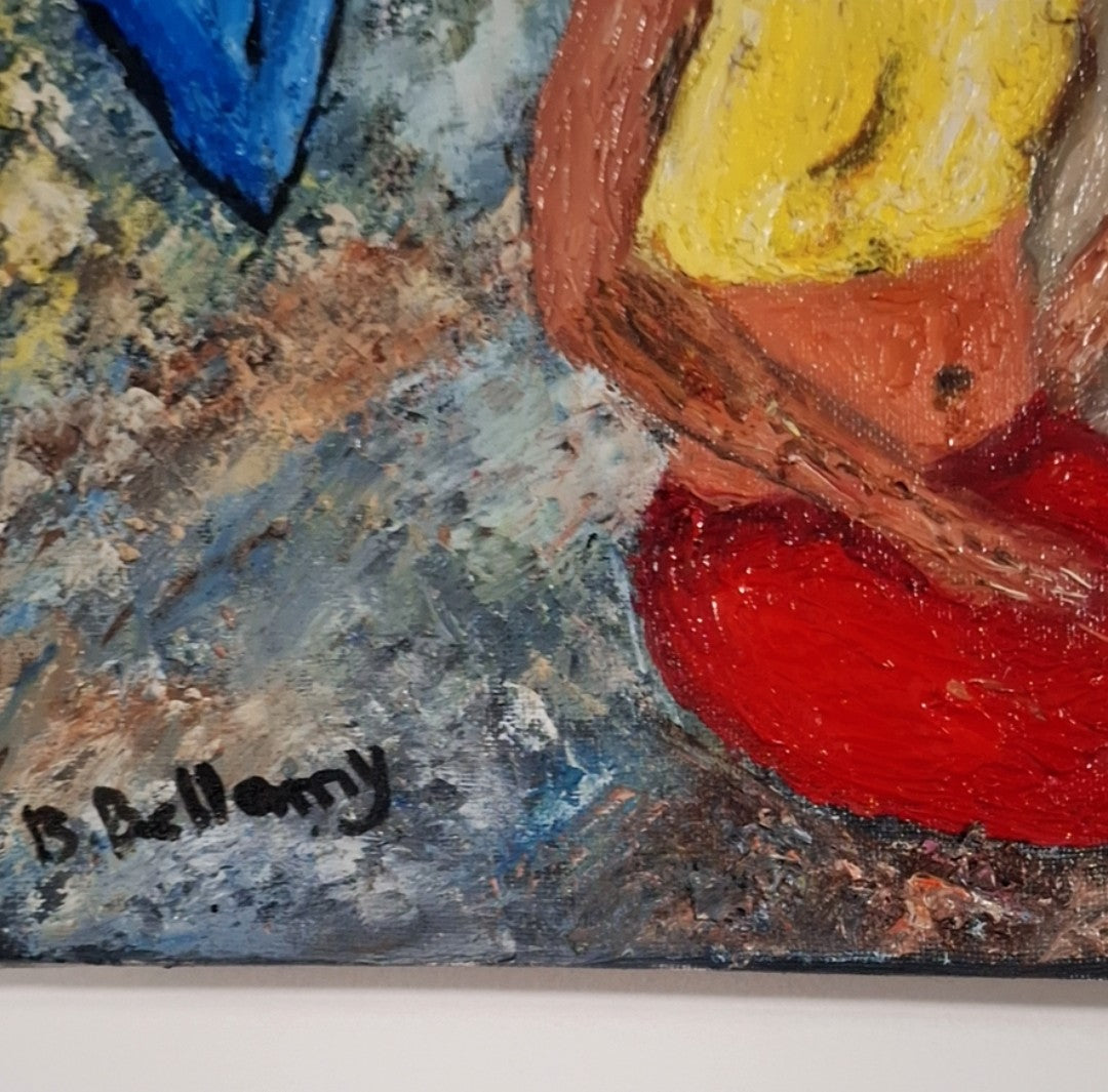 Moments of Pause, Original Oil Painting on Canvas by Brenus Bellamy
